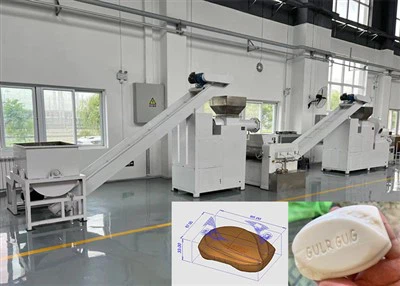 Ligne de production de savon de toilettes à savon de bain de 500 kg / h / h